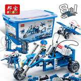 电动齿轮积木玩具正品桶装机器人启蒙学生科普课件动力机械课程