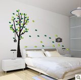 H一棵树 3D水晶立体亚克力墙贴电视背景墙客厅沙发墙饰包邮特价