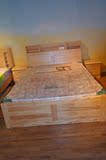 新西兰松木双人床 婚床 1.8M 1.5M 全实木床 翻板书架床 儿童床