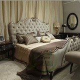 新古典床1.8米实木布艺床欧式双人床后现代公主床酒店家具奢华