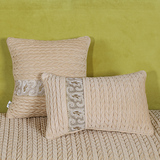 拉斐尔家居 简约现代抱枕靠垫含芯床头沙发靠枕 绗绣系列
