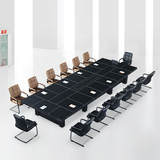 高档大型办公家具会议桌会议台办公台全皮面会议室桌椅简约现代
