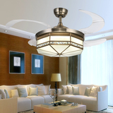 欧式家用现代简约风扇灯吊扇灯隐形扇创意客厅吊灯个性卧室电扇