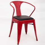 欧式铁艺餐椅铁皮椅饭店扶手椅休闲酒吧咖啡靠背快餐厅金属椅子