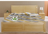 江西厂家直销环保松木实木家具可定做实木双人床婚床高箱床架子床