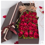 红玫瑰礼盒  鲜花速递  承德实体鲜花花店  同城送花 520情人节