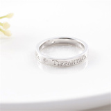 香港代购18k玫瑰金镶钻指环男女情侣对戒结婚tiffany蒂芙尼戒指