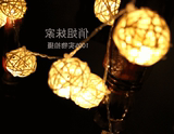 圣诞装饰礼泰国小彩灯LED彩灯闪灯串灯饰藤球灯串电池4米40灯创意