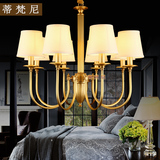 全铜吊灯具客厅欧式纯铜复古美式铜灯饰乡村大气简欧卧室创意个性