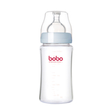 bobo乐儿宝婴儿奶瓶 宝宝宽口径玻璃直身奶瓶260ml BP514