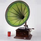 热卖1920年代稀有日本古董老物件大喇叭 唱机/手摇留声机 78转音