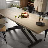 美式乡村实木复古餐桌 星巴克桌椅 loft办公桌 简易书桌 咖啡厅桌