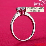 卡百瑞仿真1克拉钻戒情侣镶钻石指环结婚对戒订婚求婚戒指饰品女