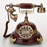 欧式仿古电话机 复古电话家用座机 美式电话机 新款高档实木电话