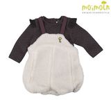 特价Moimoln韩国专柜正品代购15冬款女宝女童背带裤长袖卫衣套装