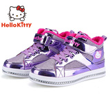 hellokitty/凯蒂猫女童鞋春季新加绒保暖儿童运动鞋时尚休闲板鞋