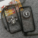新款挂绳潮牌AAPE猿人iphone6 4.7寸手机壳外壳plus 5S.5 保护套