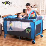 贝鲁托斯（BROTISH）婴儿床欧式多功能非实木折叠便携宝宝游戏床