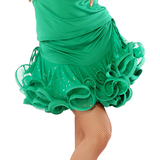 媚羽 广场舞服装 新款 成人女式拉丁舞服装 拉丁舞裙半身裙HB228