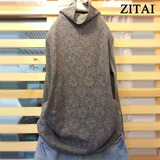 春季ZITAI纯棉加厚535双层蕾丝花女式休闲款舒适高领打底衫T恤