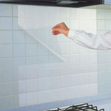【2张】厨房防油贴纸耐高温灶台瓷砖墙贴铝箔油烟贴透明壁纸