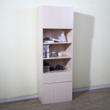 宜家单个木质书柜带抽屉创意落地大柜子新款60cm书架卧室简易书橱