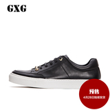 GXG男鞋 预售 男款黑色金属休闲鞋 板鞋 经典黑色板鞋#62850801