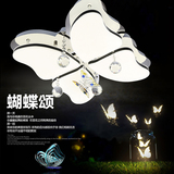 现代吸顶灯 创意个性奢华温馨卧室水晶蝴蝶灯具 大气LED客厅灯