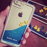 韩国代购现货iPhone6Plus大小黄鸭子游泳手机壳苹果6保护外套4.7
