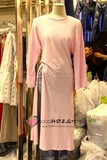 韩国东大门代购夏装新款2016 Female b 女士圆领长袖连衣裙均码