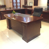 新款老板桌办公桌实木 1.6/1.8米油漆老板桌班台主管桌经理室班台