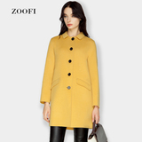 ZOOFI2015新款冬装 双面羊绒大衣女 中长款羊毛毛呢外套修生显瘦
