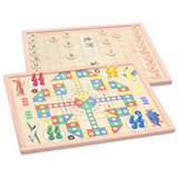 木质制亲子互动游戏宝宝磁性飞行棋中国象棋早教益智力 儿童玩具
