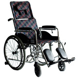 上海互邦手动轮椅车HBL5高靠背半躺轻便折叠家用老人残疾人代步车