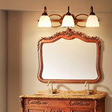 欧式镜前灯卫生间led镜前灯浴室灯镜柜灯美式木纹壁灯灯具包邮