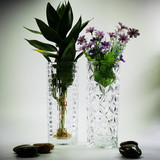 圆口直筒透明水晶玻璃花瓶水培百合富贵竹款式多样工艺装饰品p400