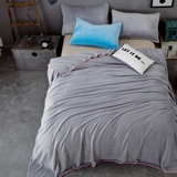 加厚法莱绒纯色毛毯珊瑚绒盖毯空调午休毛巾毯单双人床单床上用品