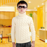 品牌男女童高领毛衣2015冬季韩版儿童麻花套头衫中大童针织打底衣