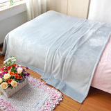 外贸秋冬纯色法兰绒珊瑚绒毛毯加厚单人床床单白色双层婴童床单毯