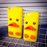 大黄鸭iphone6s手机壳苹果6plus硅胶保护套5/5s大嘴鸭4s包边软壳