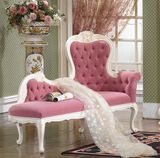 特价欧式贵妃椅实木美式布艺客厅休闲椅沙发可定制 B-1B08