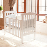 贝乐堡达芬奇宝宝床简约欧式经典婴儿床实木环保漆松木床高端bb床
