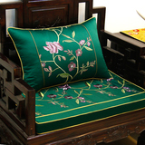 中式坐垫新古典红木圈椅坐垫带靠背垫实木官帽餐椅子家具坐垫定制