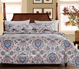 欧美复古风格床上用品纯棉贡缎被套 床单式家纺四件套