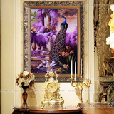 富贵鸟孔雀欧式客厅装饰画卧室书房走廊玄关有框艺术电箱墙壁挂画
