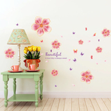 可移除墙贴纸贴画卧室温馨浪漫花朵客厅沙发背景墙壁墙面装饰创意