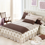 全棉床裙单件纯棉斜纹印花床罩式床单床套1.5米1.8米特价包邮