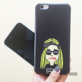 欧美涂鸦漫画个性朋克女孩苹果6s手机壳iphone6 plus软壳保护套潮