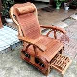 大果紫檀实木躺椅红木摇椅缅甸花梨木逍遥椅木质懒人椅保健按摩椅