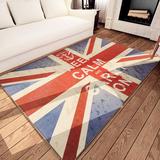 潮款英伦风米字旗英国旗地毯 客厅卧室茶几沙发地垫复古做旧创意